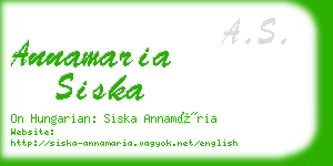 annamaria siska business card